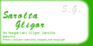 sarolta gligor business card
